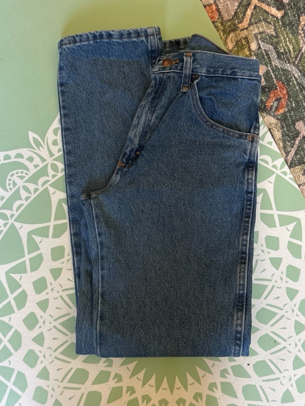 Rustler Men's Straight Jeans in Denim Blue
